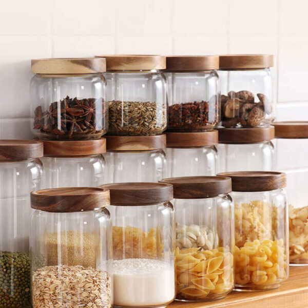 factory directly glass storage containers jars with airtight lids