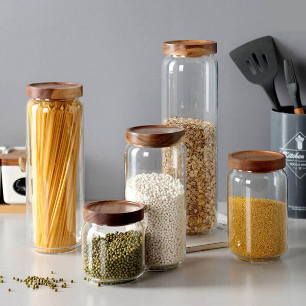 factory directly glass storage containers jars with airtight lids