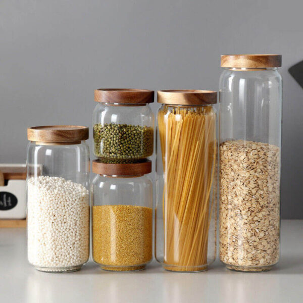 factory directly glass storage containers jars with airtight lids