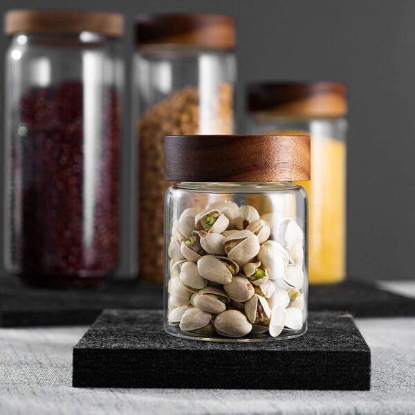 factory directly glass storage containers jars with airtight lids