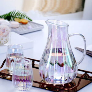 pumpkin shape glass carafe heat resistant borosilicate water carafe