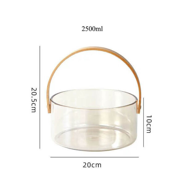 factory directly clear vegetables nuts dry fruit snack tray glass basket with with handle