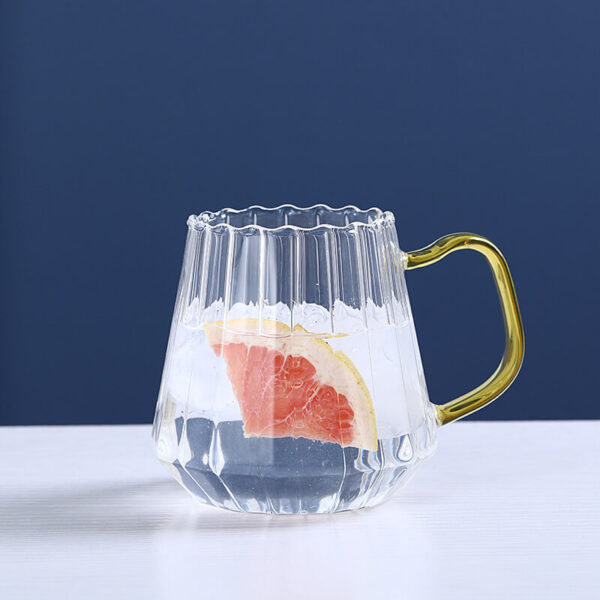 factory directly creative embossed stripe clear crystal glass pitcher with filter lid