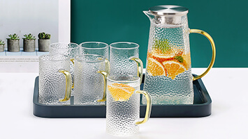 square glass pitcher