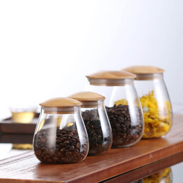 hot sale jar glass clear kitchen glass jars with lids food storage sealed glass jars