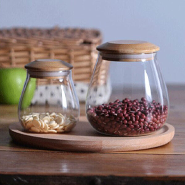 hot sale jar glass clear kitchen glass jars with lids food storage sealed glass jars