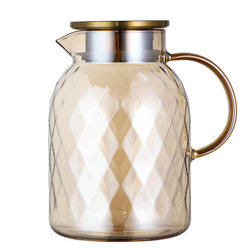 color diamond glass water carafe