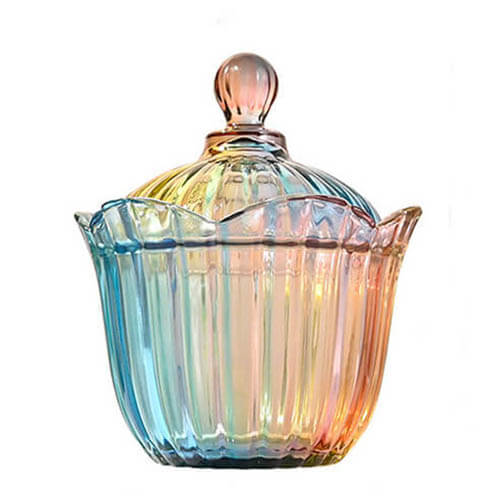 colorful candy glass conister