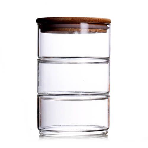 combined glass storage jar