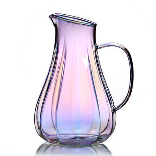 curved pumpkin glass pitcher