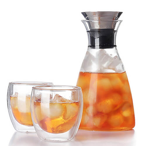 danish style glass water carafe