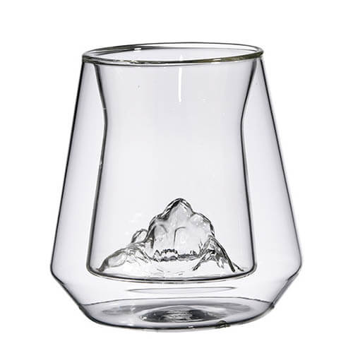 double wall mountain glass cup