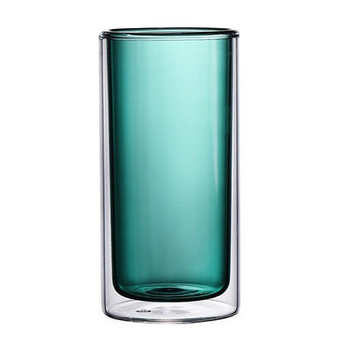 double wall colored glass cups