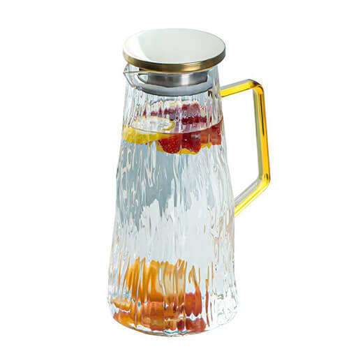 glacier pattern glass pitcher