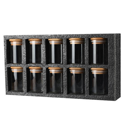 glass storage canister set of 10