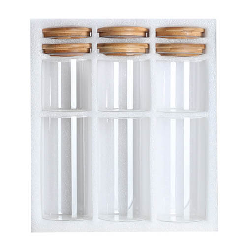 glass storage canister set of 6