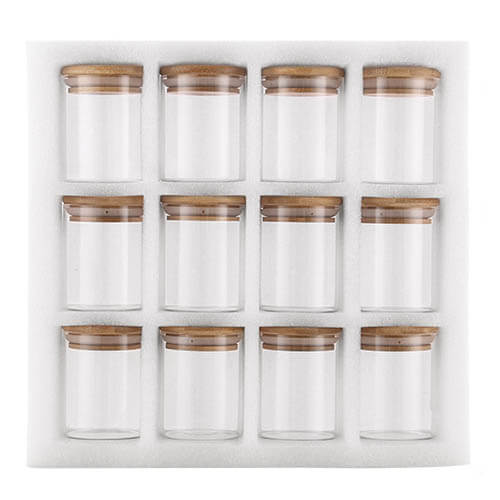 glass storage jar set of 12