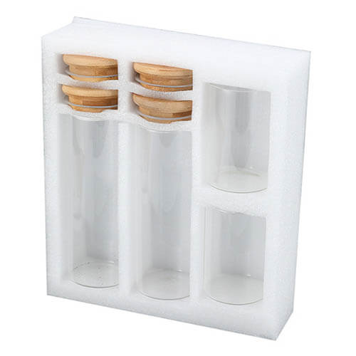 glass storage jar set of 4