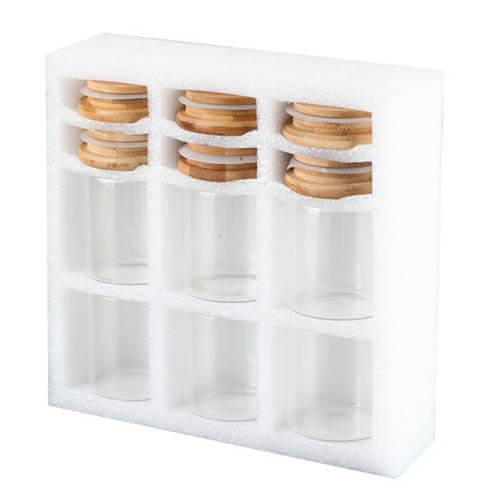 glass storage jar set of 6