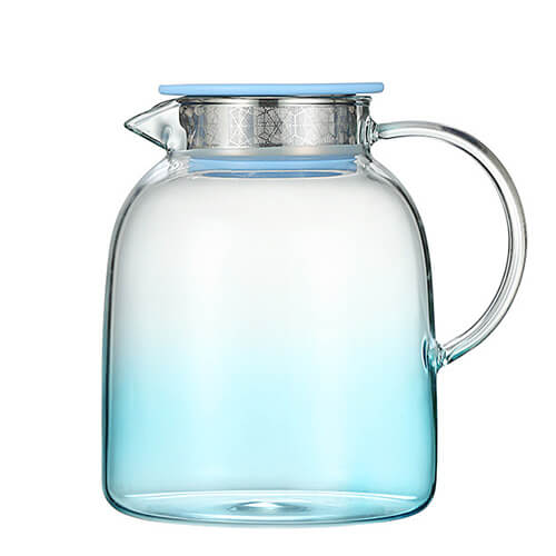 gradient small belly glass pitcher