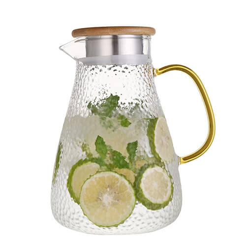 hammered glass water carafe