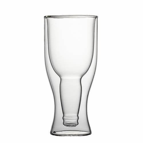 beer double wall glass cup