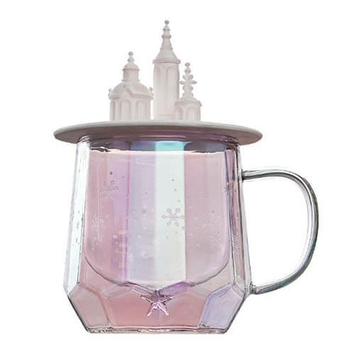 castle colored glass cup