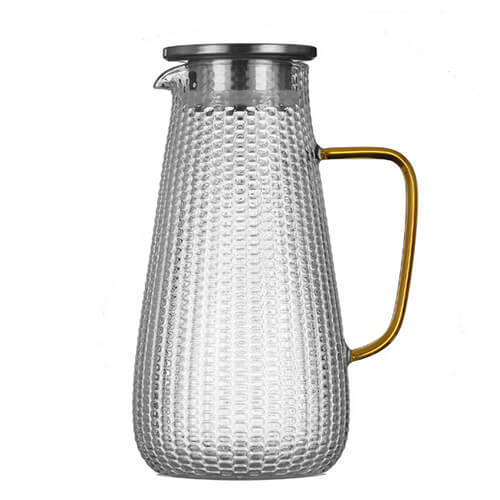 corn pattern design glass pitcher