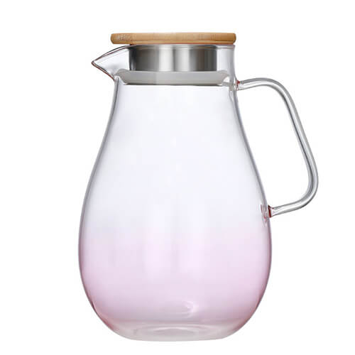 gradient sakura design glass pitcher