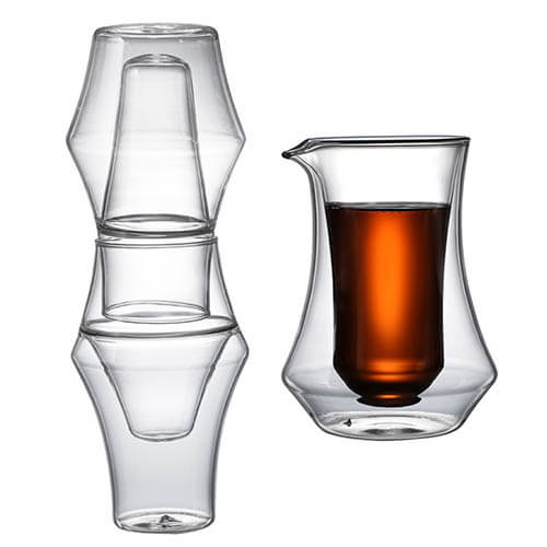 new double wall borosilicate glass cup