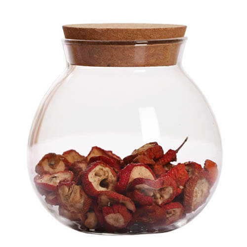 round glass storage jar