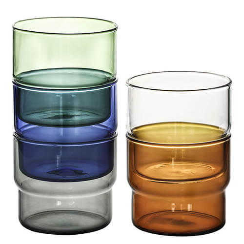 stackable glass cup