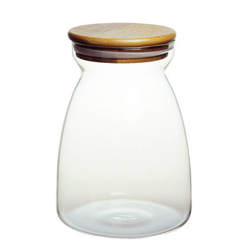 stepladder shape glass storage jar