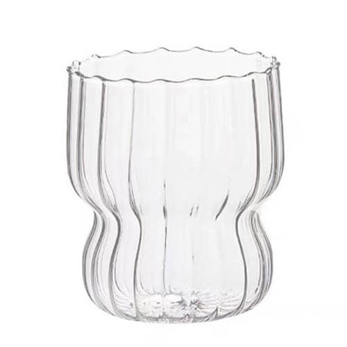 stripe glass cup