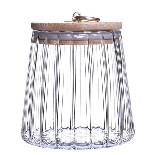 vertical stripes glass jar