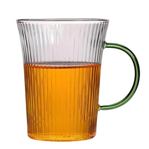 wide mouth stripes glass cup